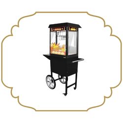 Popcornmachine met kar <br>€ 75,00