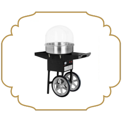 Suikerspinmachine met kar <br>€ 75,00